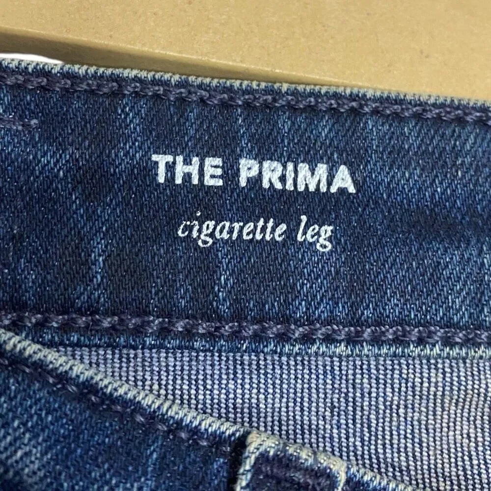 AG Adriano Goldschmied Prima Jeans Womens 26 Blue Cigarette Leg Dark NWT